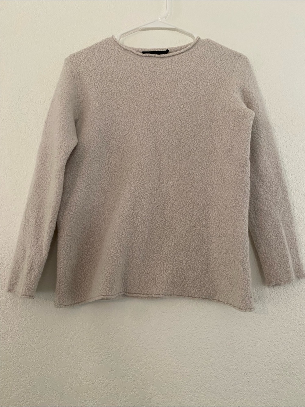 Jenni Kayne Merino Wool Cashmere Blend Crewneck Sweater Heathered Oatmeal XS